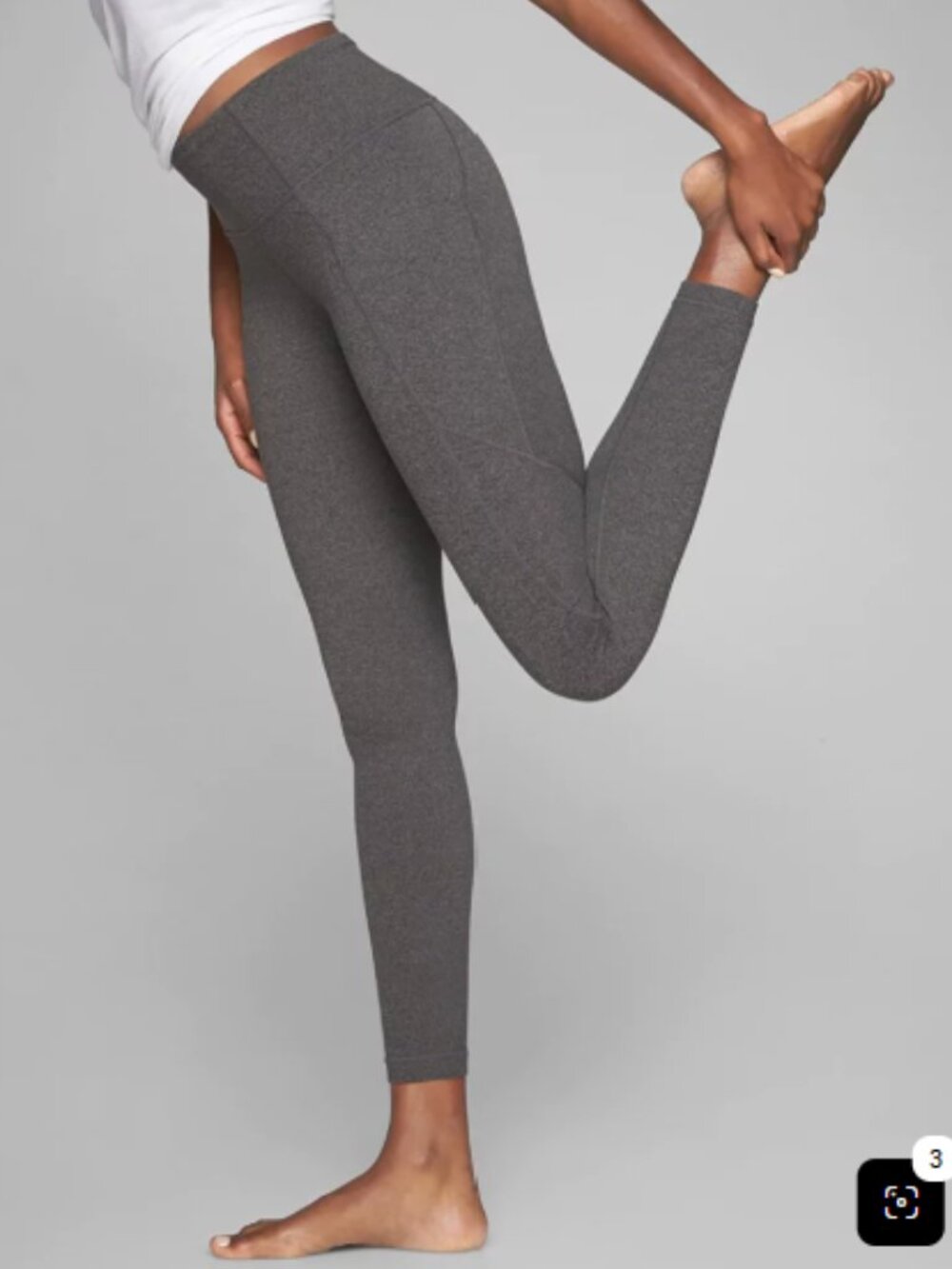 Athleta: Stash Salutation, Size M, Heathered Gray